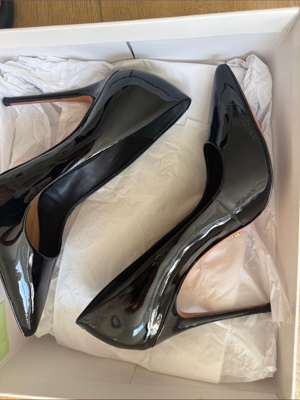 SCHUTZ Black Patent Pointed Toe Pumps 8 - Picture 7 of 8